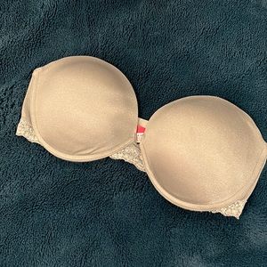 Victoria’s Secret PINK Plunge Push-up padded strapless bra 36D